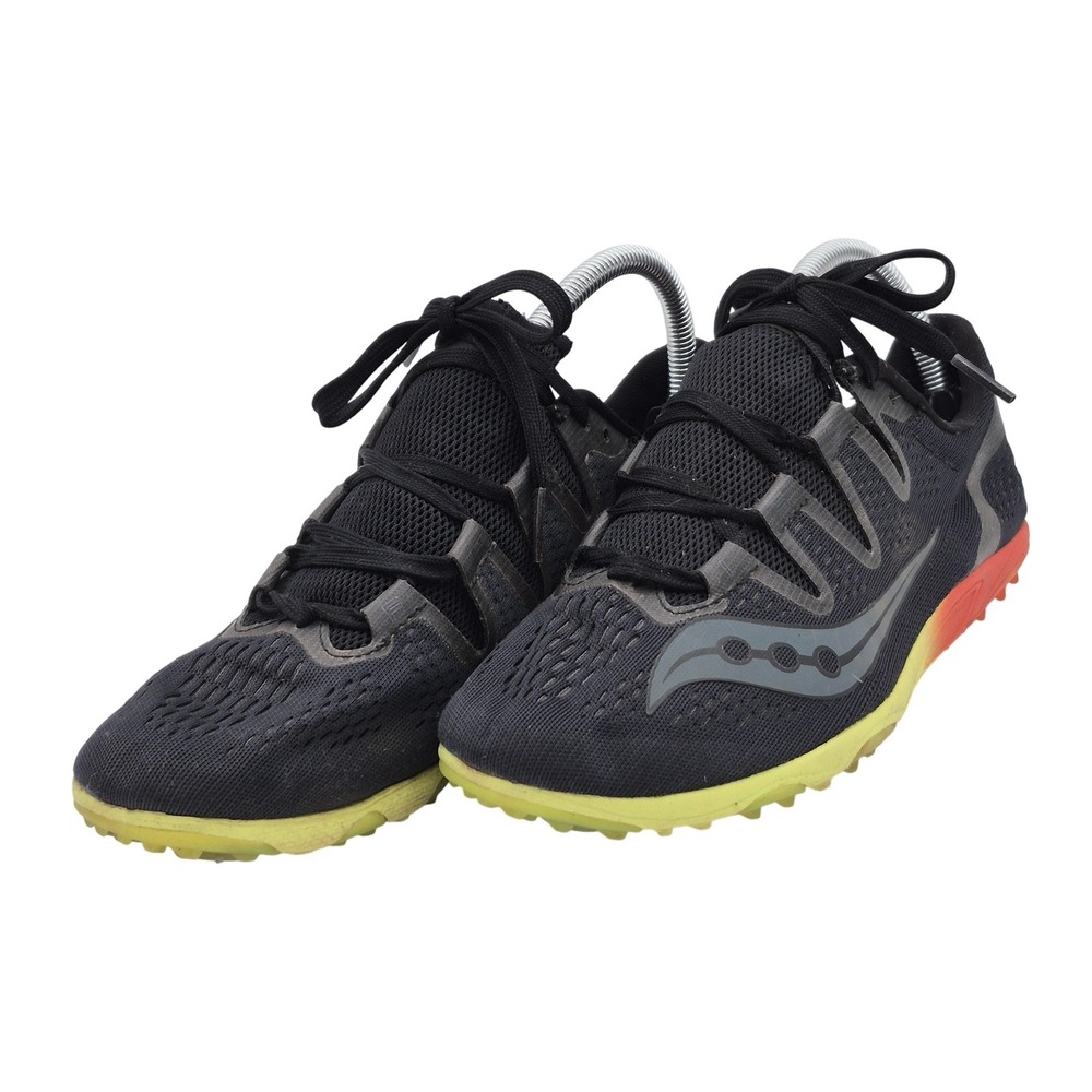 Saucony Shoes Womens Size 9 Black Yellow Orange Track Spikes Running‎ S29040-1